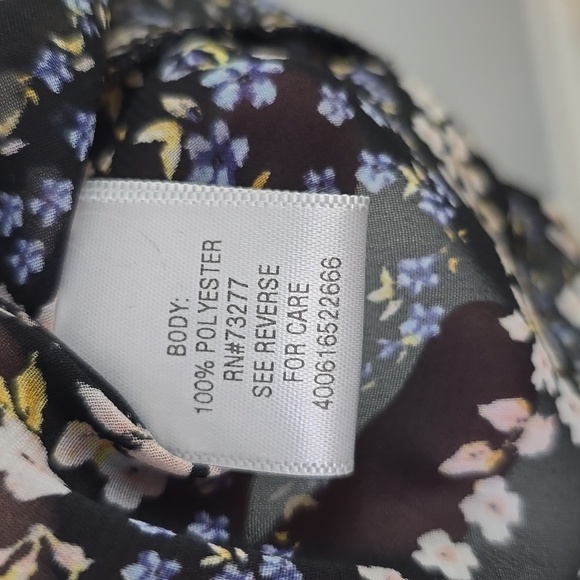 Candies Patterned Button-Up Blouse, Ladies size S - Picture 6 of 7